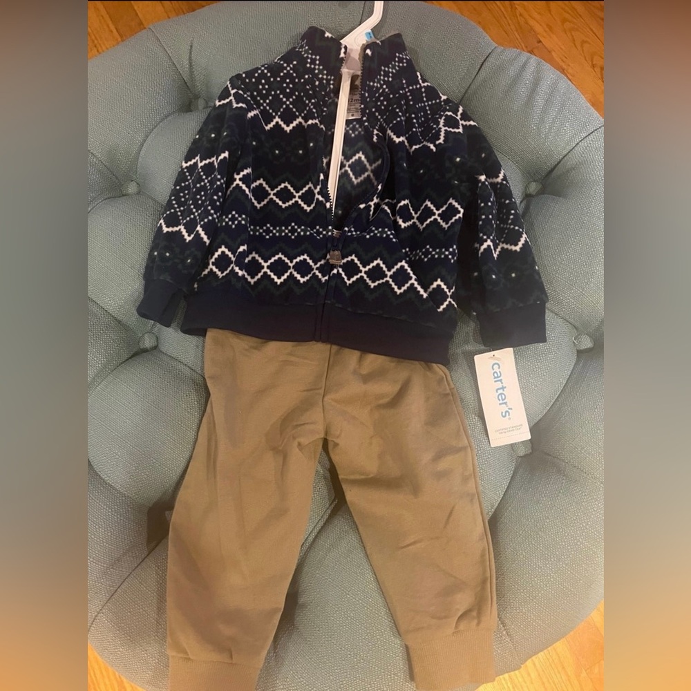 Carter’s Baby Boy Fleece Jacket Set 12 Months